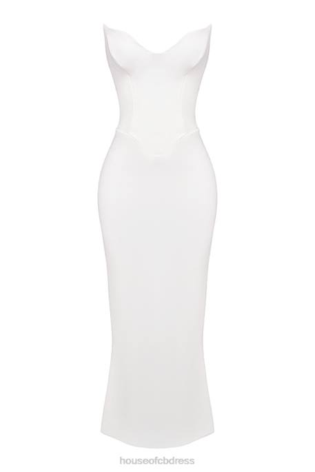 House of CB Tamara Ivory Strapless Corset Dress Clothing 4H6N224