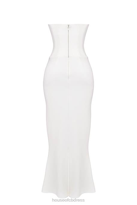 House of CB Tamara Ivory Strapless Corset Dress Clothing 4H6N224