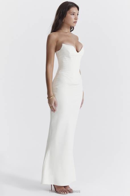 House of CB Tamara Ivory Strapless Corset Dress Clothing 4H6N224