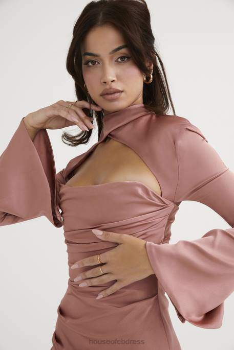 House of CB Toira Rose Draped Corset Dress Clothing 4H6N466