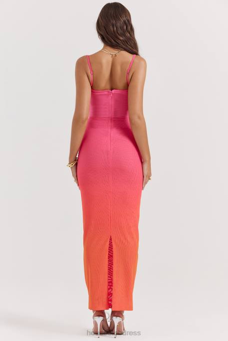 House of CB Calista Ombre Flame Maxi Dress Clothing 4H6N184