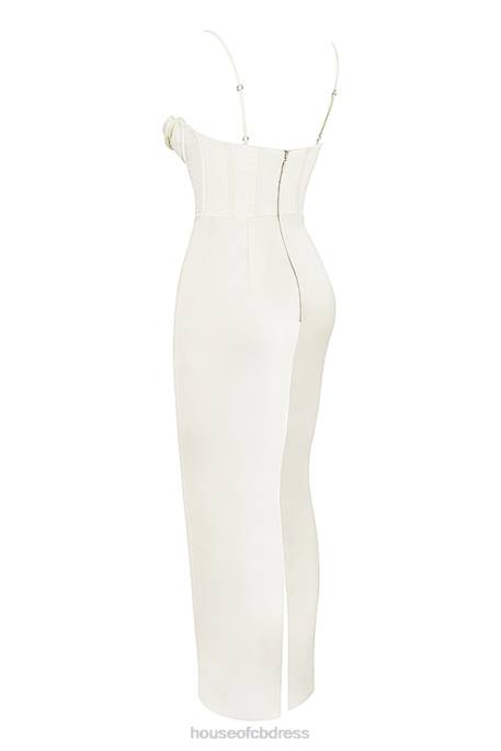 House of CB Charmaine Ivory Corset Maxi Dress Clothing 4H6N527