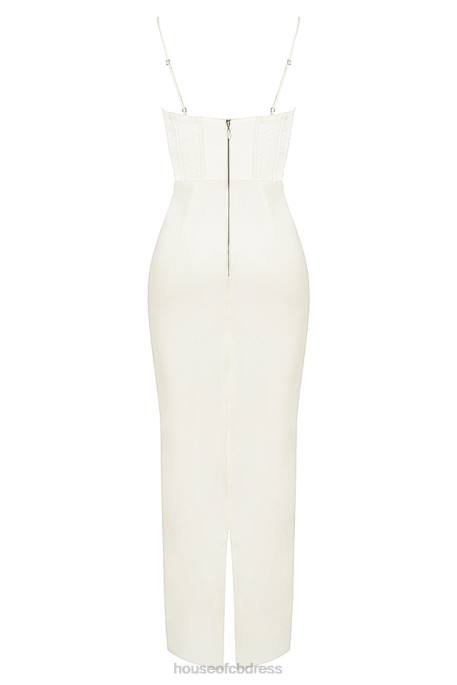 House of CB Charmaine Ivory Corset Maxi Dress Clothing 4H6N527