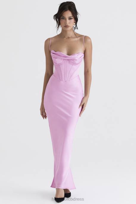 House of CB Charmaine Pink Corset Maxi Dress Clothing 4H6N379