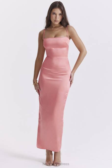 House of CB Costanza Bright Peach Maxi Dress Clothing 4H6N202