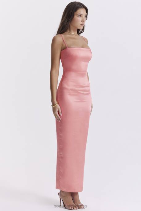 House of CB Costanza Bright Peach Maxi Dress Clothing 4H6N202