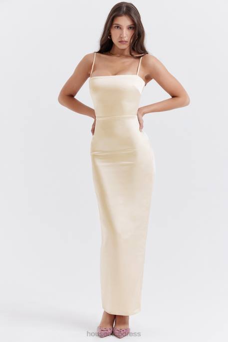 House of CB Costanza Vintage Cream Maxi Dress Clothing 4H6N250