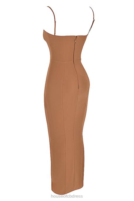 House of CB Jaida Toast Corset Maxi Dress Clothing 4H6N446