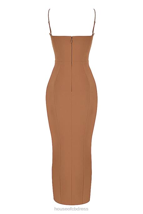 House of CB Jaida Toast Corset Maxi Dress Clothing 4H6N446
