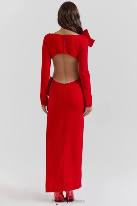 House of CB Lavele Red Bow Maxi Dress Clothing 4H6N110