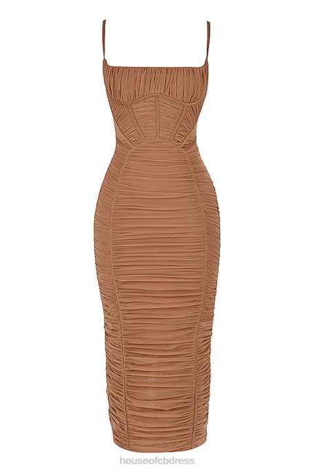 House of CB Lilian Mocha Corset Maxi Dress Clothing 4H6N470
