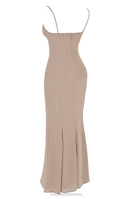 House of CB Loren Latte Corset Maxi Dress Clothing 4H6N454