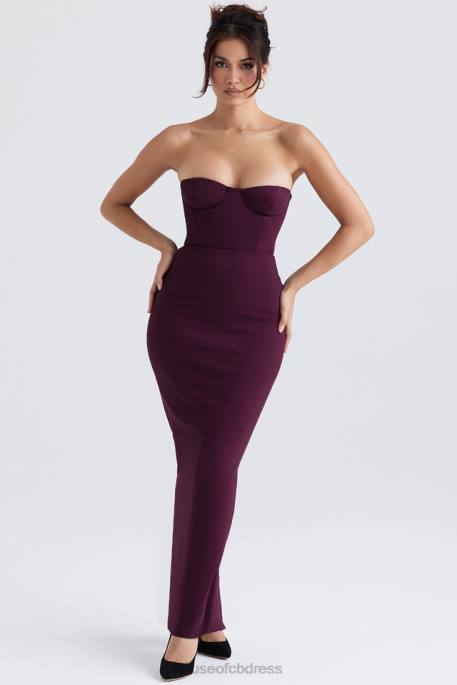 House of CB Lucia Grape Strapless Corset Maxi Dress Clothing 4H6N342
