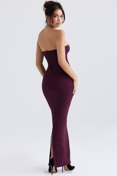 House of CB Lucia Grape Strapless Corset Maxi Dress Clothing 4H6N342