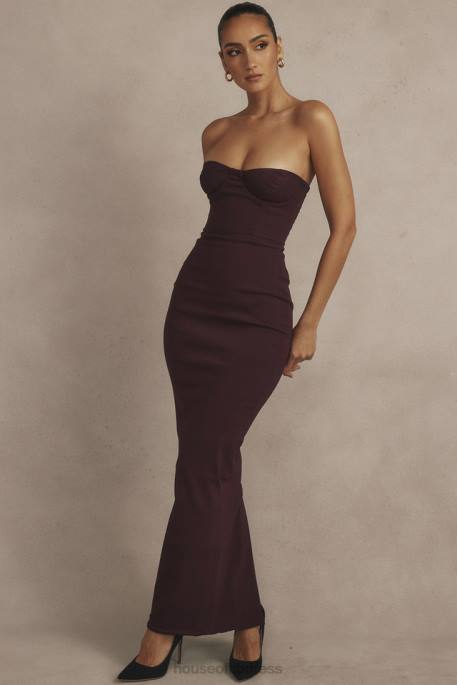 House of CB Lucia Grape Strapless Corset Maxi Dress Clothing 4H6N342