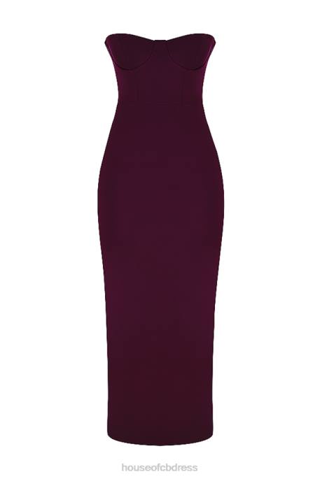 House of CB Lucia Grape Strapless Corset Maxi Dress Clothing 4H6N342
