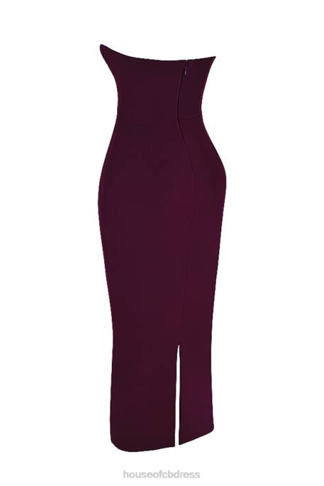House of CB Lucia Grape Strapless Corset Maxi Dress Clothing 4H6N342