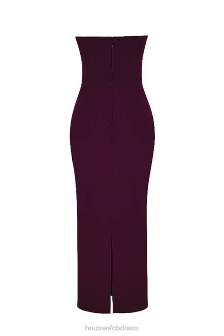 House of CB Lucia Grape Strapless Corset Maxi Dress Clothing 4H6N342
