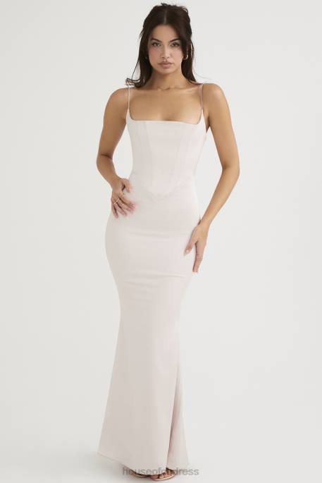 House of CB Olivette Crystal Satin Corset Maxi Dress Clothing 4H6N472