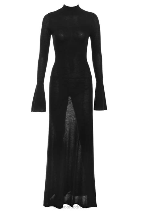 House of CB Sancha Black Knit Maxi Dress Clothing 4H6N141