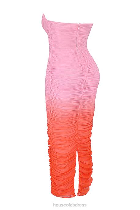 House of CB Sapphire Ombre Gathered Maxi Dress Clothing 4H6N179