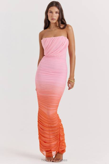 House of CB Sapphire Ombre Gathered Maxi Dress Clothing 4H6N179