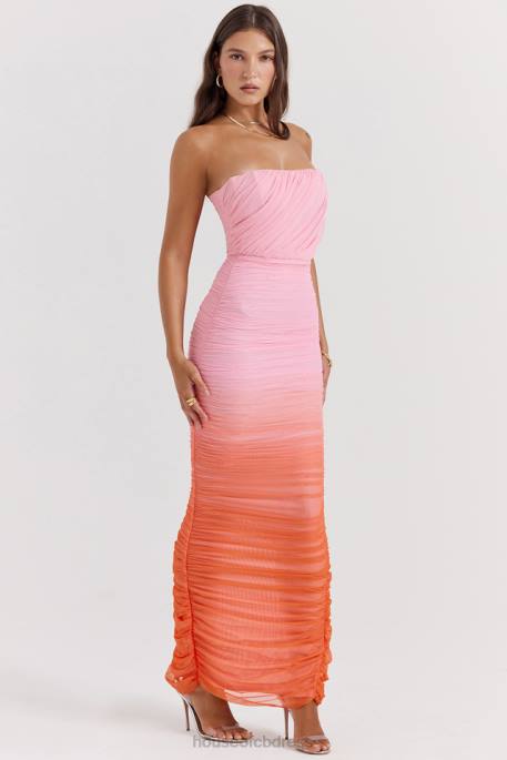 House of CB Sapphire Ombre Gathered Maxi Dress Clothing 4H6N179