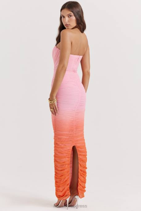 House of CB Sapphire Ombre Gathered Maxi Dress Clothing 4H6N179