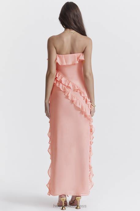 House of CB Sarina Apricot Ruffle Maxi Dress Clothing 4H6N234