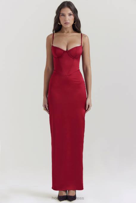 House of CB Stefania Ruby Corset Maxi Dress Clothing 4H6N117