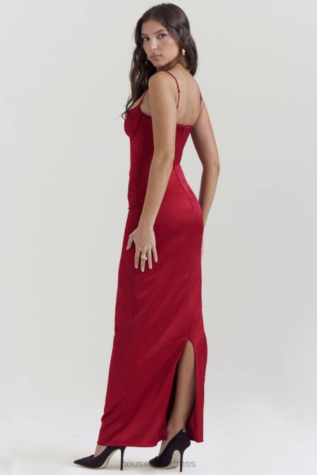 House of CB Stefania Ruby Corset Maxi Dress Clothing 4H6N117