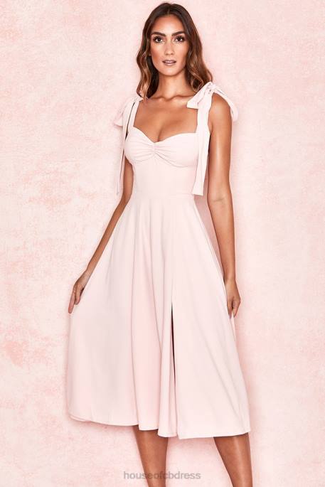 House of CB Alicia Blush Pink Midi Sundress Clothing 4H6N614