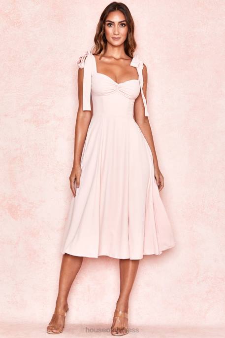 House of CB Alicia Blush Pink Midi Sundress Clothing 4H6N614
