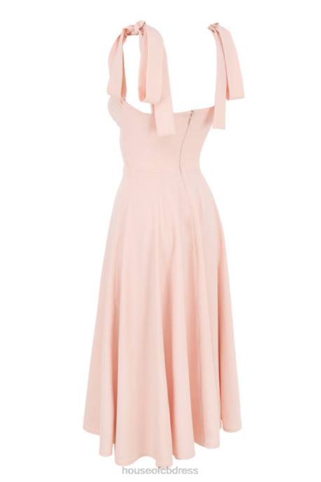 House of CB Alicia Blush Pink Midi Sundress Clothing 4H6N614