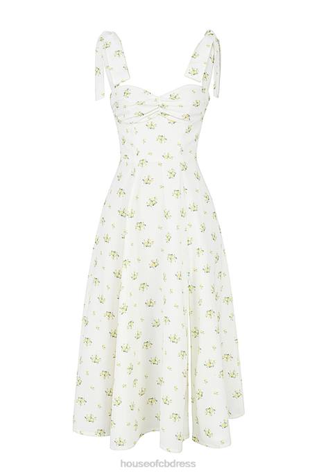House of CB Alicia Ivory Floral Midi Sundress Clothing 4H6N553