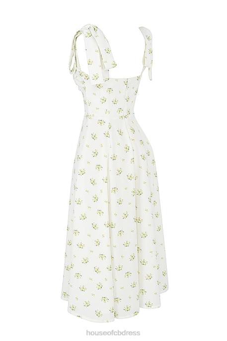 House of CB Alicia Ivory Floral Midi Sundress Clothing 4H6N553