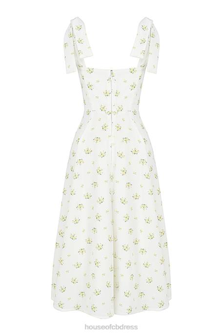 House of CB Alicia Ivory Floral Midi Sundress Clothing 4H6N553