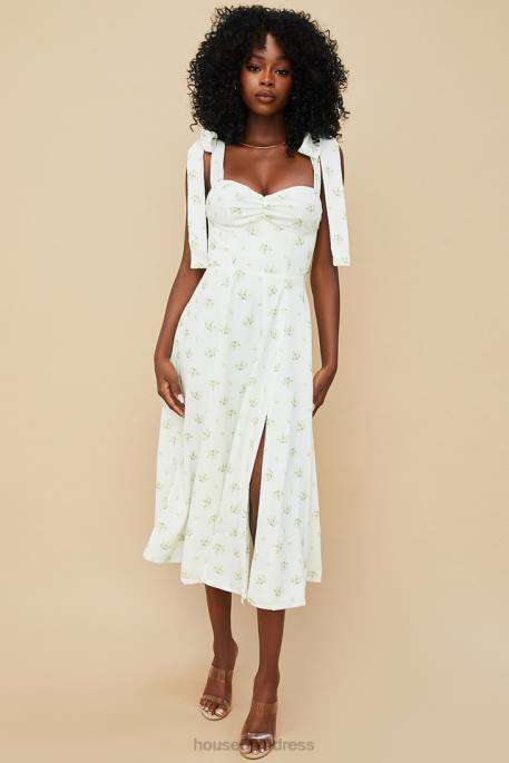House of CB Alicia Ivory Floral Midi Sundress Clothing 4H6N553