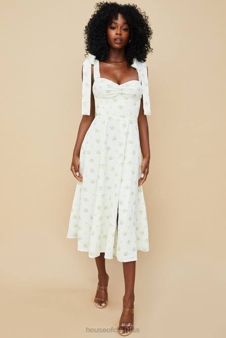 House of CB Alicia Ivory Floral Midi Sundress Clothing 4H6N553