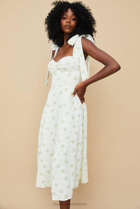 House of CB Alicia Ivory Floral Midi Sundress Clothing 4H6N553