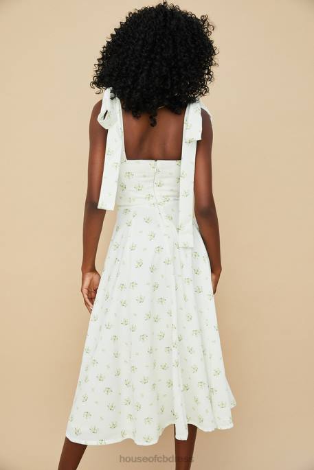 House of CB Alicia Ivory Floral Midi Sundress Clothing 4H6N553
