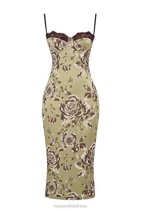 House of CB Cassia Floral Print Midi Dress Clothing 4H6N297