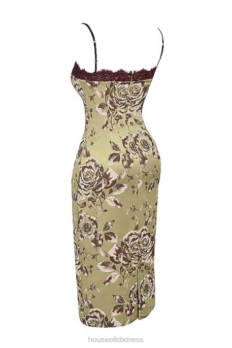 House of CB Cassia Floral Print Midi Dress Clothing 4H6N297