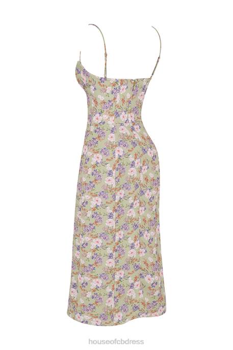 House of CB Charlotte Peony Print Midi Sundress Clothing 4H6N442
