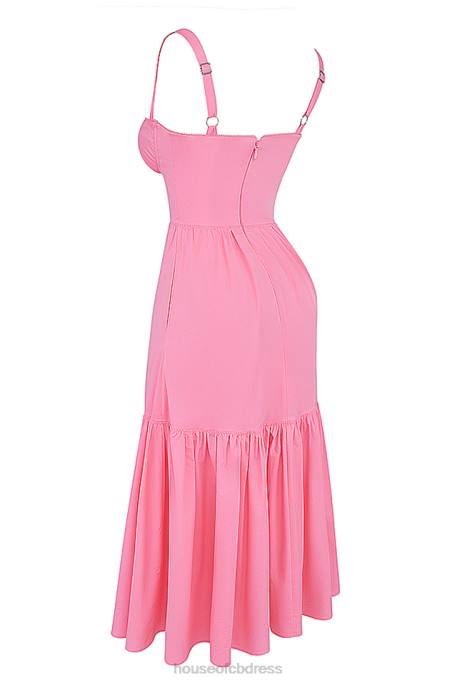 House of CB Elia French Pink Midi Sundress Clothing 4H6N211