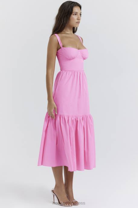 House of CB Elia French Pink Midi Sundress Clothing 4H6N211