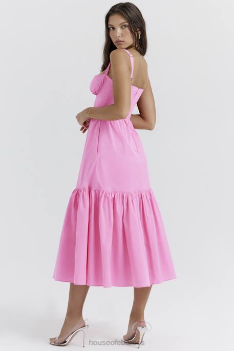 House of CB Elia French Pink Midi Sundress Clothing 4H6N211