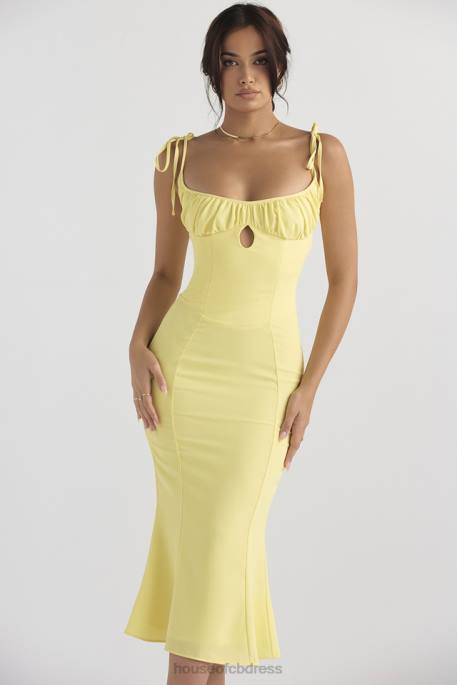 House of CB Soren Buttercup Cutout Midi Dress Clothing 4H6N437