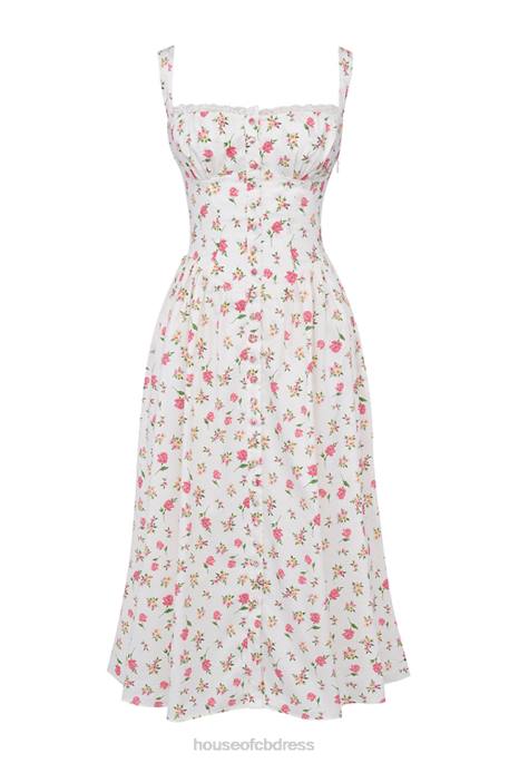 House of CB Tatiana Rose Print Midi Sundress Clothing 4H6N251