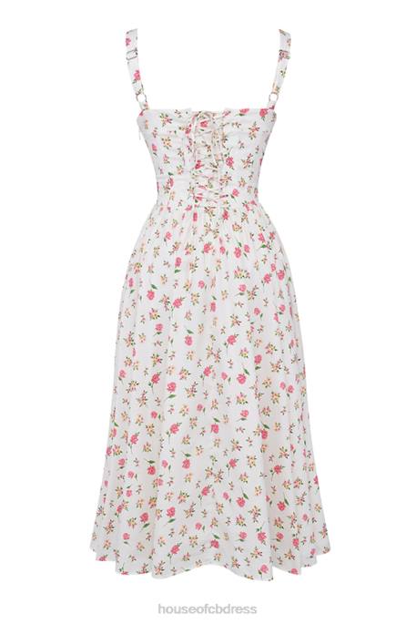 House of CB Tatiana Rose Print Midi Sundress Clothing 4H6N251